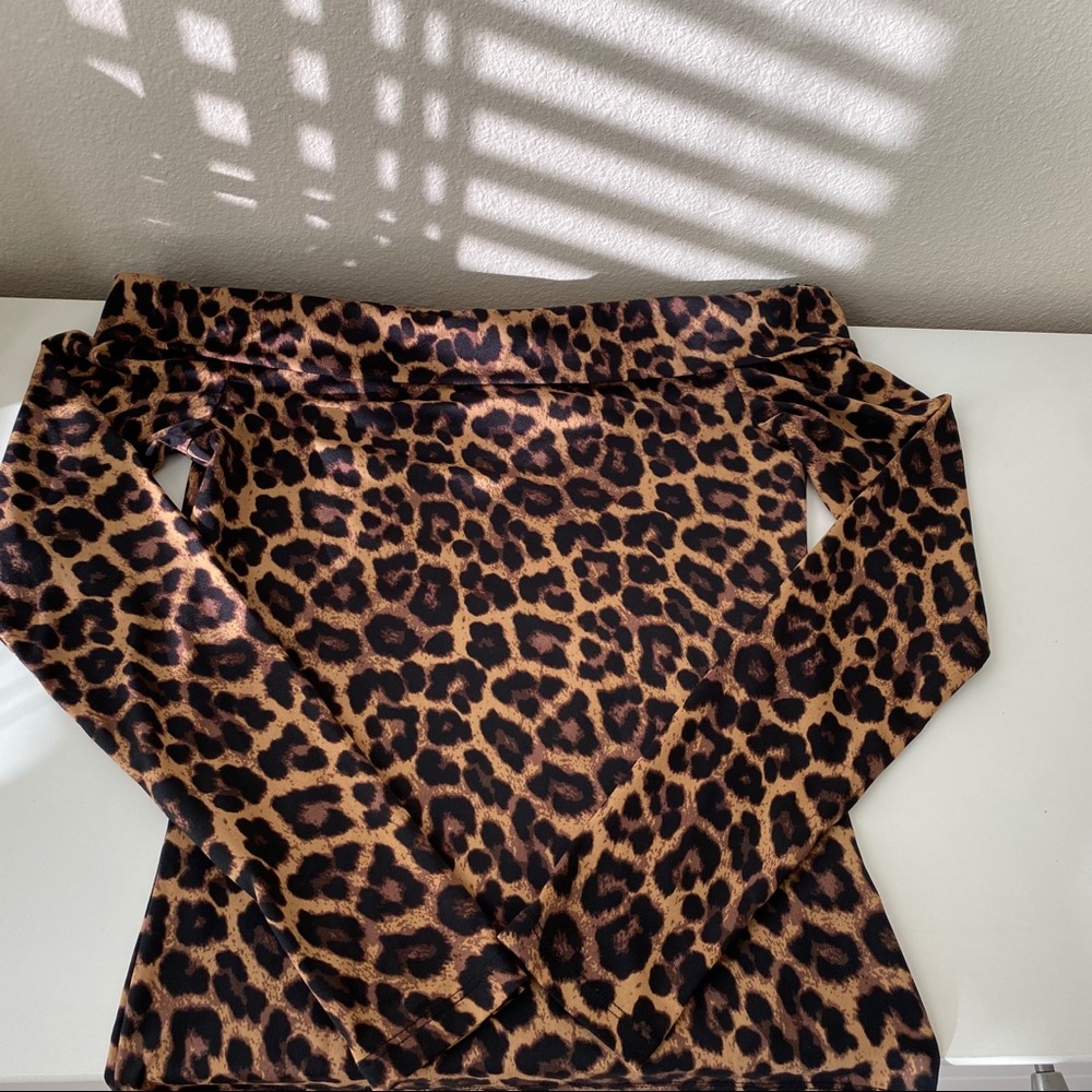 Leopard off the shoulders top